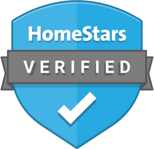 The logo or HomeStars with the text 'HomeStars Verified' on it