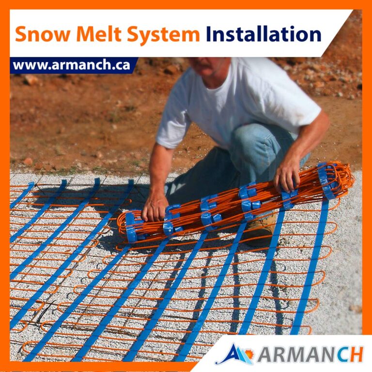 Armanch HVAC Expert during installing snow melt system