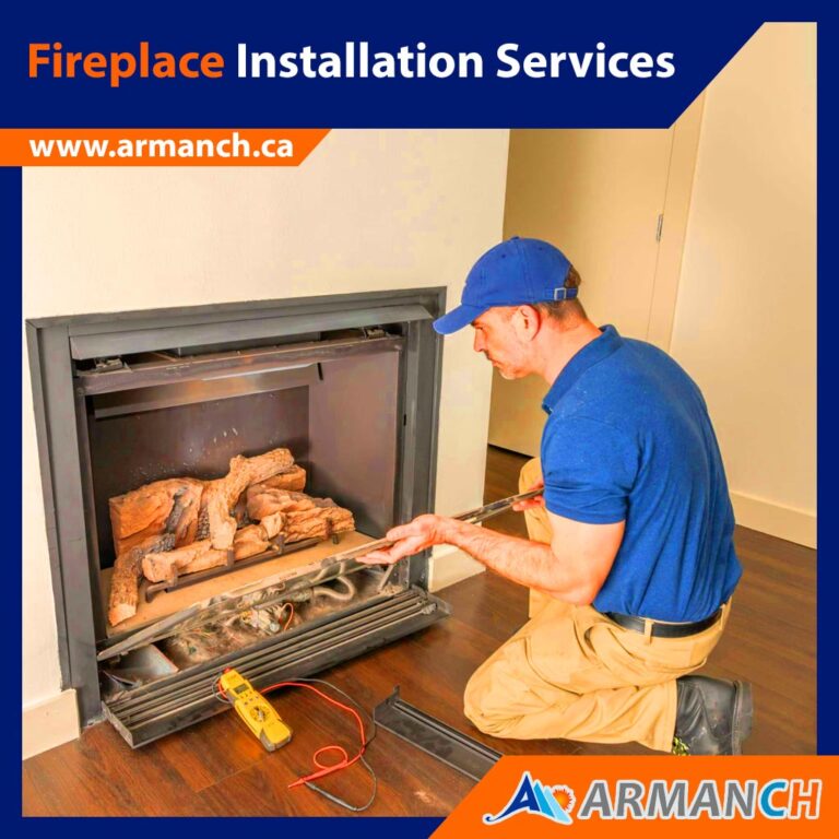 Fireplace Installation by armanch experts hvac services