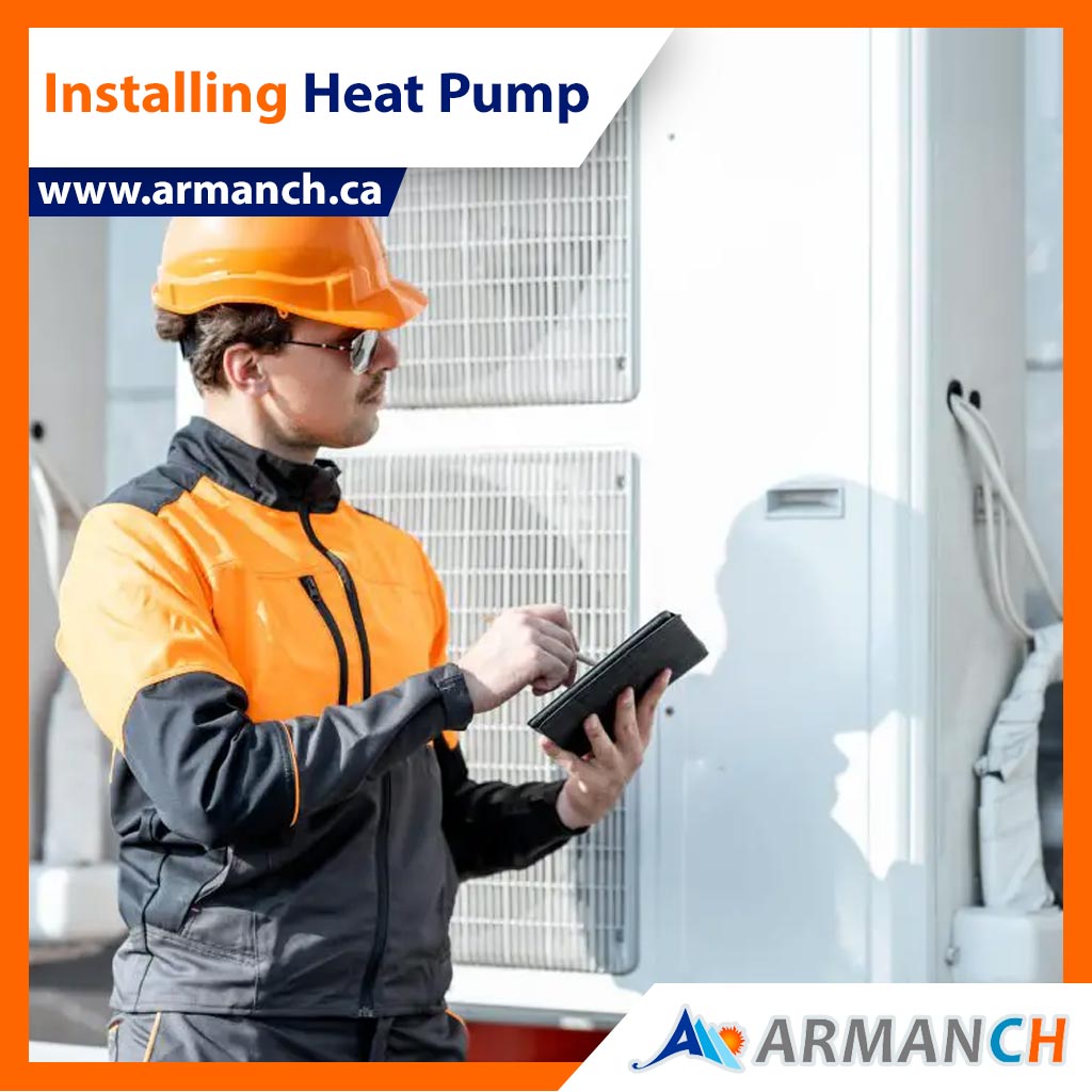 Installing Heat pump by Armanch's HVAC especialist
