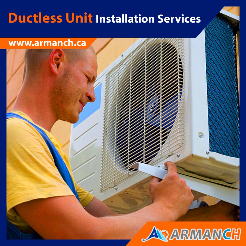 Ductless Unit installation by armanch expert hvac company