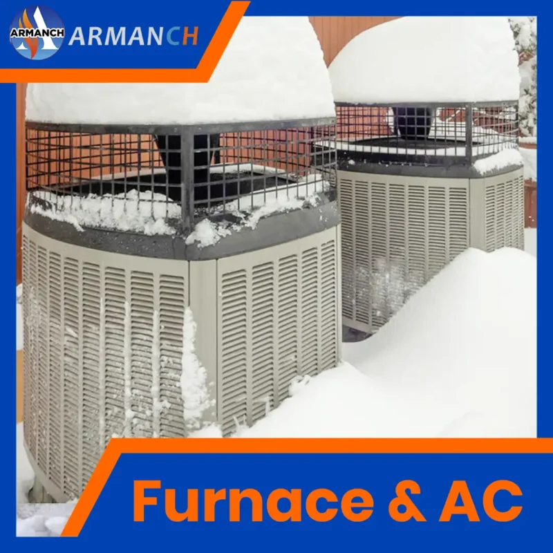 A furnace with central air conditioning system for cold weather of canada