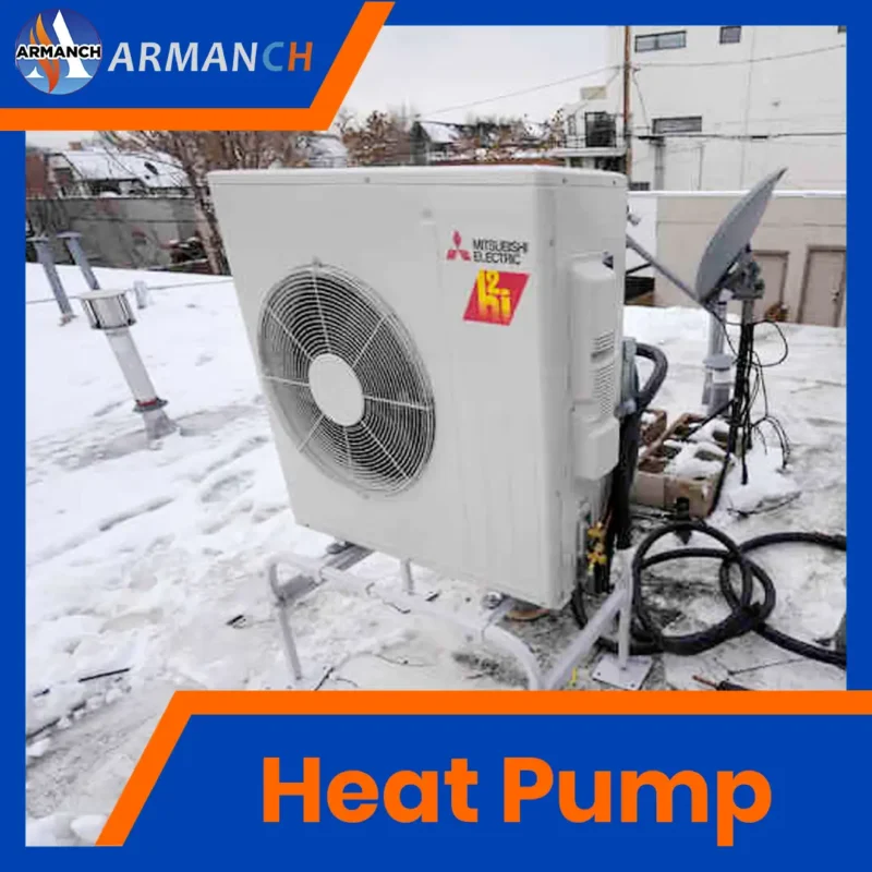 A mitsubishi heat pump in canada winter