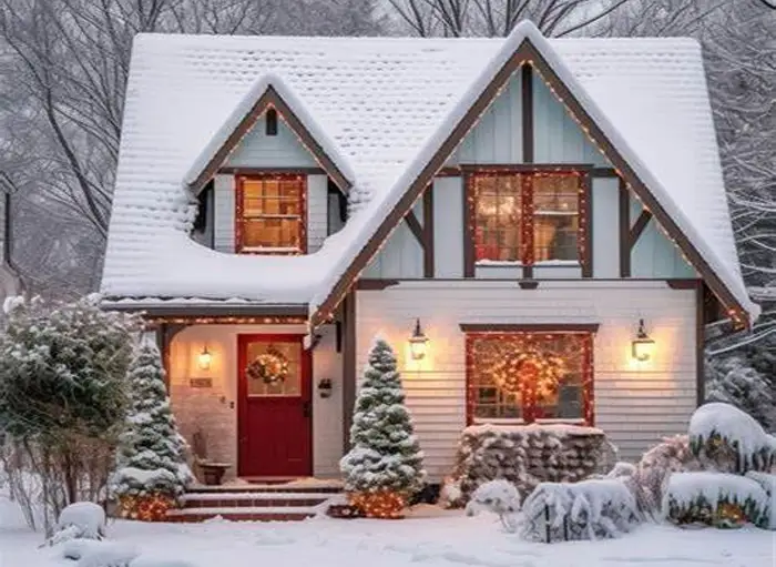 a canadian house in winter and snow