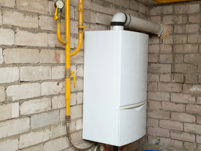 A white Combi Boiler